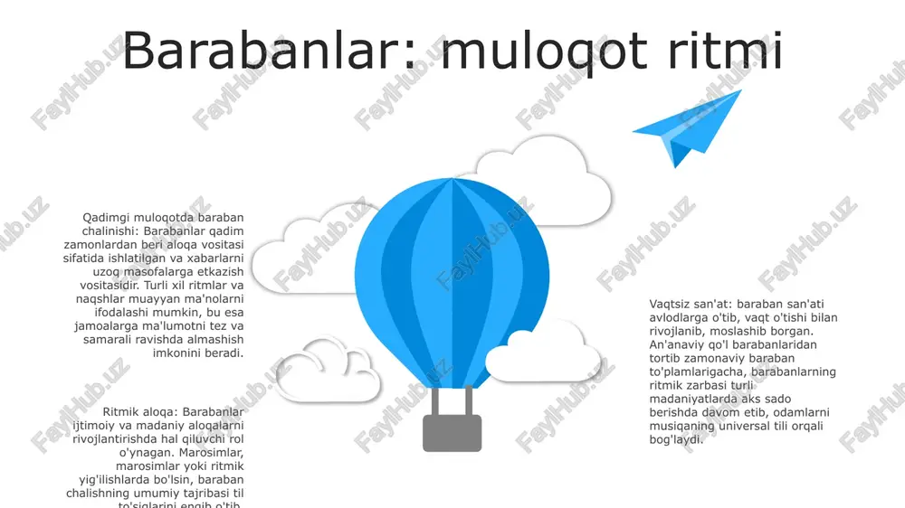 i pastg'orning merosi rasmlari bizning qadimiy merosimiz bilan aniq bog'liqdir. ular bizga ajdodlarimizning zukkoligi, tasavvuri va matonatini eslatadi. ushbu san'at asarlarini asrab-avaylash va o'rganish orqali biz ularning merosini hurmat qilamiz va ularning insoniyat sivilizatsiyasiga qo'shgan hissasini qadrlaymiz. s w o t swot quipus: and aloqa tugunlari kelib chiqishi: quipus qadimgi and sivilizatsiyalarida, shu jumladan inka imperiyasida miloddan avvalgi 500-yillarda paydo bo'lgan. aloqa: bu tugunli shnurlar ma'lumotlarni ro'yxatga olish va uzatishning murakkab usuli bo'lib xizmat qildi, aholini ro'yxatga olish ma'lumotlaridan tortib soliq yozuvlarigacha. tugun kodlash: quipus tugunlar va ranglarning murakkab tizimidan foydalangan, har bir tugun turi ma'lum bir raqamni va ma'lumotlar toifalarini ko'rsatadigan ranglarni bildiradi. e'tiboringiz uchun rahmat @taqdimot_robot image12.jpg image3.jpg image2.jpg /docprops/thumbnail.jpeg