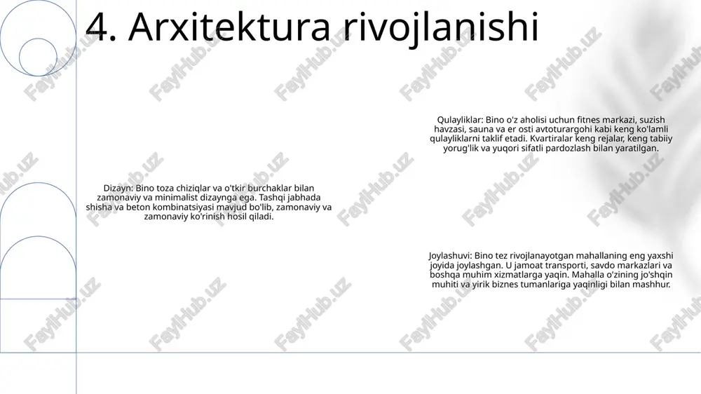 i turar-joy binosi qurilishi tender e’lon sanasi: aa/kk/yyyytenderning yakuniy muddati: aa/kk/yyyy loyihaning taxminiy qiymati: [miqdori] azn muvofiqlik talablari: minimal aylanma talabi shu kabi loyihalarda tegishli tajriba kerakli litsenziyalar va sertifikatlarga ega bo'lish 14. xarid qilish va takliflar project name: construction management, 9 qavatli turar joy binosi joylashuv: taqdim etilgan kontekstda ko'rsatilmagan amal qilish sohasi: 9 qavatli turar-joy binosi qurilish boshqarmasi 15. qurilish boshqaruvi sifat nazorati: dizayn spetsifikatsiyalari va sanoat standartlariga rioya qilishni ta'minlash uchun qurilish jarayonida qattiq tekshiruvlar va sinovlar o'tkaziladi. tekshiruv punktlari: qurilishning har bir bosqichida materiallar, ishlov berish va xavfsizlik qoidalariga rioya qilish uchun tanqidiy tekshirish nuqtalari aniqlanadi. hujjatlar va monitoring: sifatni nazorat qilish bo'yicha barcha tadbirlar sinchkovlik bilan hujjatlashtiriladi va nazorat qilinadi, bu esa kelajakda foydalanish uchun sifatni ta'minlash jarayonining to'liq yozuvini ta'minlaydi. 16. sifat nazorati va kafolati ta'mirlash rejasi: muntazam tekshiruvlar va rejalashtirilgan texnik xizmat ko'rsatish vazifalari optimal ishlashni ta'minlaydi va kelajakda qimmat muammolarni oldini oladi. …