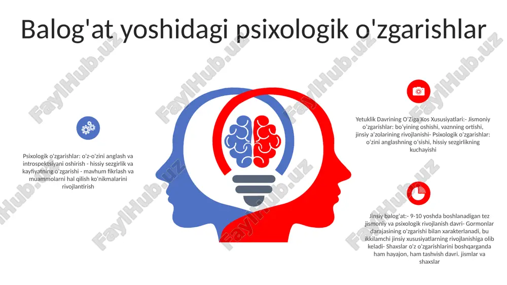 yaga etganlik davridagi ta'limni rejalashtirish shaxsiy manfaatlar, kuchli tomonlar va martaba maqsadlarini baholashni o'z ichiga oladi salomatlik va salomatlik kompetentsiya xulq-atvori: kognitiv rivojlanish - abstrakt fikrlash va muammoni hal qilish qobiliyatlari rivojlanadi - xotira qobiliyati va o'rganish tezligi oshadi - til ko'nikmalari rivojlanadi. katta yoshdagi xatti-harakatlar: jismoniy o'zgarishlar - bo'yi va vazni tez o'sadi - jinsiy organlar rivojlanadi - tana tarkibi o'zgaradi. katta yoshdagilarning xatti-harakati: hissiy va ijtimoiy rivojlanish - mustaqillik va avtonomiyaga bo'lgan ehtiyoj kuchayadi - tengdoshlar bilan munosabatlar muhimroq bo'ladi - ularda o'z his-tuyg'ularini yaxshiroq ifodalash mumkin. balog'at yoshidagi qiyinchiliklarga dosh berish contents title 2. jismoniy o'zgarishlar: balog'at yoshida sodir bo'ladigan jismoniy o'zgarishlar o'smirlar uchun tashvish manbai bo'lishi mumkin. ushbu o'zgarishlarni muhokama qilish uchun xavfsiz va qo'llab-quvvatlovchi joyni ta'minlash ularga ijobiy tana qiyofasini rivojlantirishga yordam beradi. 1. hissiy ko'tarilish va pasayish: balog'atga etish kayfiyatning o'zgarishiga olib keladigan gormonal o'zgarishlarni keltirib chiqaradi. ushbu hissiy tebranishlarni tushunish o'smirlarga his-tuyg'ularning rollercoasterini …