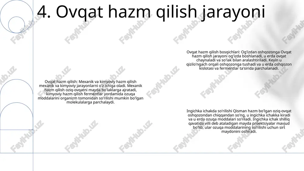 ovqat va uning hazm bo'lishi haqida tushuncha - Page 5