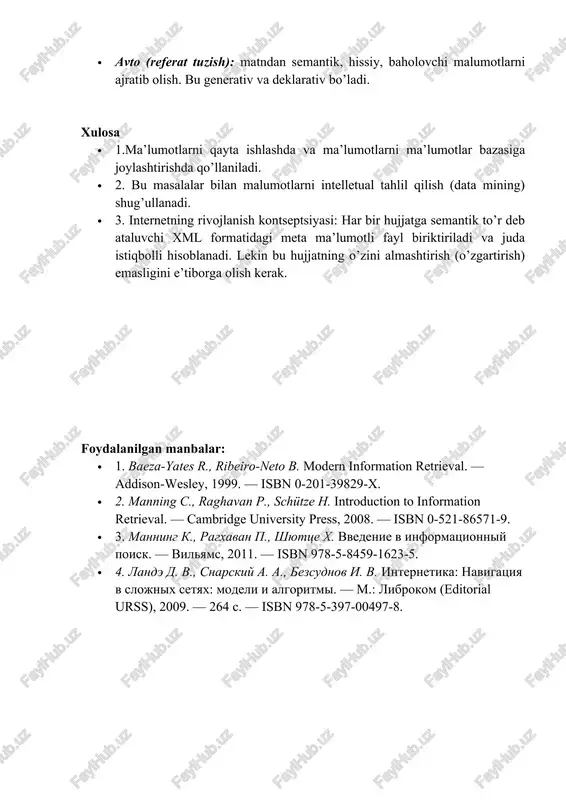 axborot va fayllarni izlash va ajratish prinsiplari - Page 5