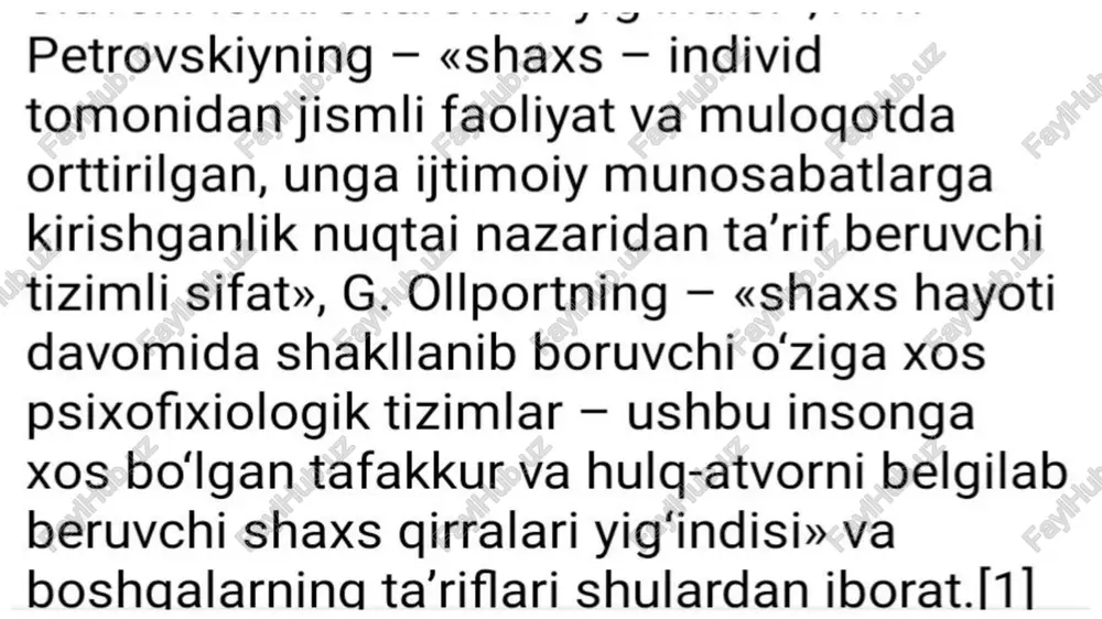 shaxs xususiyatlari haqidagi tasavvurlar talqini - Page 5