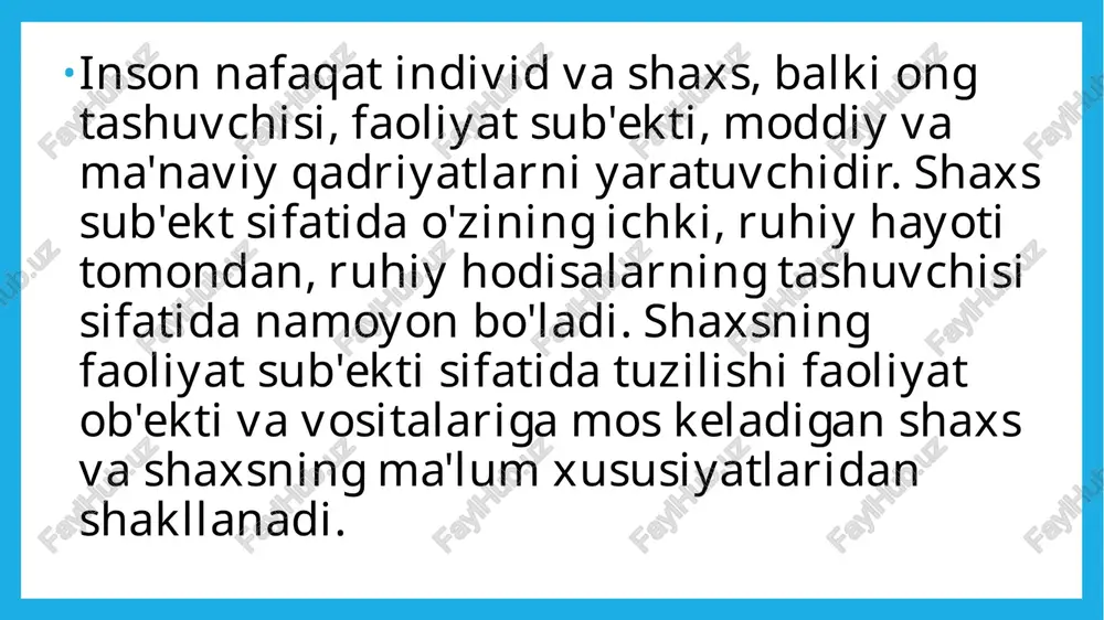 ) bilan solishtirdi. teplov va nebilitsin maktabidagi keyingi tadqiqodlar shuni ko‘rsatdiki, temperamentning biologik asoslarini o‘rganishda boshqa prinsipial qarashlar muhim ahamiyat kasb etadi. ularning fikricha, temperament tiplarini o‘rganish emas, balki pavlov taklif qilganidek, nerv sistemasining o‘ziga xos – xususiyatini o‘rganish kerakligi ta’kidlanadi. v.s.merlinning konsepsiyasi temperamentning psixologik nazariyalari deya ataladi. temperament ajralmas {integral} individuallikning umumiy tizimidagi alohida bir bosqich hisoblandadi. oxirgisi quyidagi darajalardan iborat: biokimyoviy, somatik, neyrodinamik, psixodinamik, shaxsning xususiyatlari darajasi, ijtimoiy o‘rinlar darajasi. temperamentning strukturasida quydagilar ajratilib ko‘rsatiladi: ekstroversiya, psixik faoliyat, obyektiv holatga bog‘liqligi kabi psixodinamik bezovtalik, xavfli holat qutulishidan qochish reaksiyasi kabi: reaktivlik rag‘batlantirishga javoban reaksiya tezligi impulsilik u shunday tezlikki u yordamida emotsiylar ma’lum bir faoliyatni rag‘batlantiruvchi kuchga ega bo‘ladi. emotsiyalar mustahkamligi, emotsiyalarning nazorat qila olish xususitati kabi. emotsionalnal uyg‘onish, hissiy qayg‘urish intensivligi kabi; aktivlik, faoliyatni maqsad sari yo‘naltiruvchi kabi; yengilmaslik, holat talabiga ko‘ra faoliyat dasturini to‘g‘irlay olmaslik; v.s.merlin noaniqlik zonasi va faoliyatining individual uslubi tushunchalarini kiritadi. individ organik …