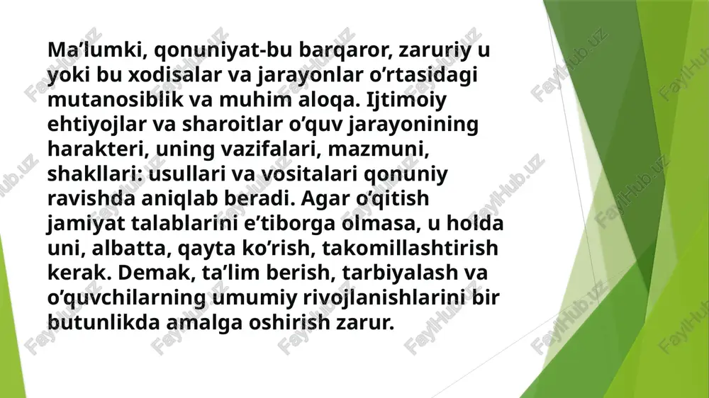 ta’lim jarayoning qonuniyatlari va tamoyillari - Page 5