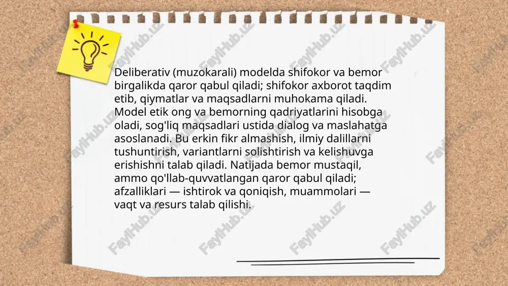 shifokor va bemor tizimidagi munosabatlarning asosiy modellari - Page 5
