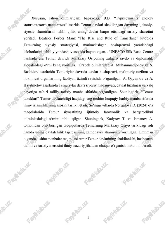 siyosiy parokandalik avj oldi. xonlik hududida joylashgan turli qabila boshliqlari va amirlar markaziy hokimiyatga bo‘ysunmay, o‘z manfaatlarini himoya qilish yo‘lini tanladilar. chag‘atoy naslidan bo‘lgan hukmdorlar formaldir ravishda movarounnahr ustidan nazoratni saqlagan bo‘lsalar-da, amalda ularning hokimiyati zaif edi. ayniqsa, xiv asr boshlariga kelib, davlat ichida taxt uchun kurashlar, siyosiy fitnalar, va harbiy to‘qnashuvlar tobora kuchaydi. natijada movarounnahr turli amirliklar va mustaqil hududlarga bo‘linib ketdi. bu parokandalik davrida eng katta kuchga ega bo‘lgan amirlar qatoriga qazag‘on, amir husayn, bayazid jaloyir, va boshqa mahalliy sarkardalar kirgan. ayniqsa, qazag‘on 1346-yilda chag‘atoy xoni qozonxonni o‘ldirib, movarounnahrni de-fakto o‘z nazoratiga olgan bo‘lsa-da, u ham barqaror hokimiyat o‘rnata olmadi[footnoteref:2]. uning o‘g‘li abdulloh otasining siyosatini davom ettira olmadi, natijada mamlakat yana beqarorlikka yuz tutdi. shu tariqa, movarounnahrda markaziy davlat hokimiyatining yo‘qligi iqtisodiy tanazzul va ijtimoiy beqarorlikni kuchaytirdi. [1: barthold, v.v. turkestan v epokhu mongol'skogo nashestviya. moskva, 1963 (10.c).] [2: lee, j.y. “the political vagabondage of the chinggisid and …