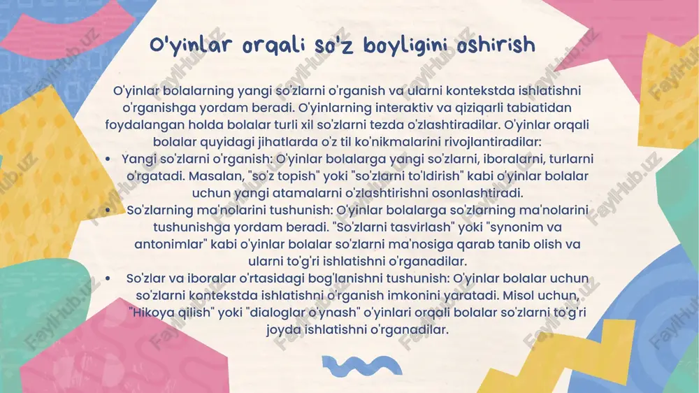 til va nutq markazida o'yinlarni tashkil qilish - Page 5