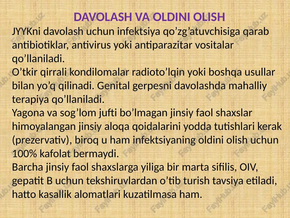 jinsiy yo’l bilan yuqadigan infektsiyalar - Page 5