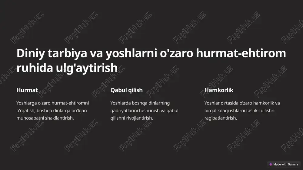 yoshlarini diniy tolerantlik tarzida tarbiyalash - Page 5