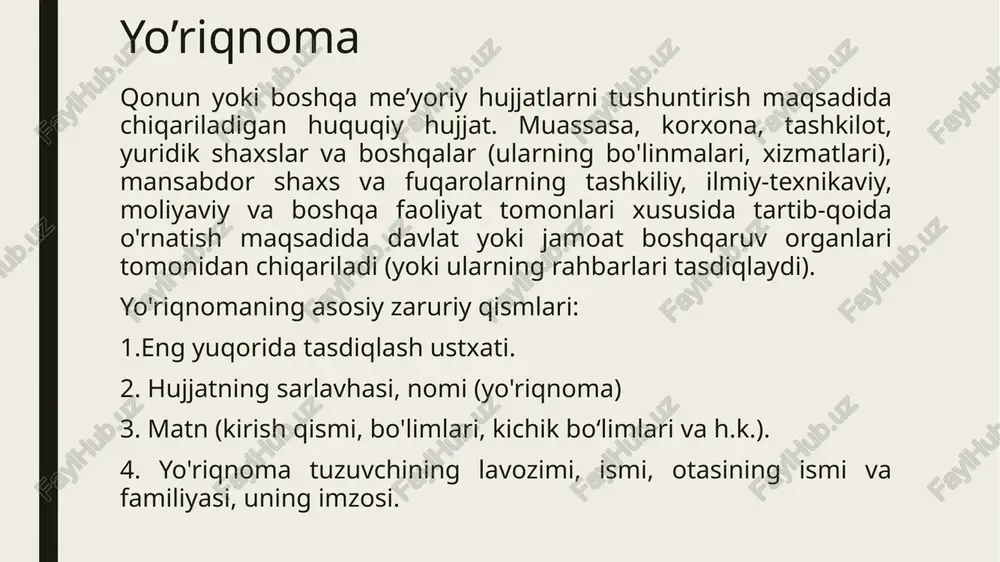 g umumiy amal qilish muddati ham bayon qilinadi). 6. tomonlarning yuridik manzillari. 7. tomonlarning imzolari va muhrlari. shartnomalar ularni tuzishga vakil qilingan shaxslar tomonidan imzolanadi; bunda «imzo» degan zaruriy qismda imzo qo'ygan shaxslarning lavozimlari emas, balki shartnomaviy munosabatlar o'rnatayotgan yuridik shaxslarning (to'liq yoki qisqargan) nomi ko'rsatiladi. shartnom alar ikki nusxadan kam tuzilmasligi kerak, chunki har bir yuridik shaxsning hujjatlar yig'masida uning kamida bir nusxasi bo'lishi kerak. shartnom aning barcha nusxalari bir xil yuridik kuchga ega bo'ladi. shartnomaning matni varaqning har ikkala tomoniga kompyuterda yoki yozuv mashinkasida bir oraliq bilan yoziladi, boblarning bandlari esa, o'zaro bir yarim oraliq bilan ajratiladi. «sh a r t n o m a» so'zini katta harflar bilan orasini ochiq qilib yozish tavsiya etiladi. yuqorida aytib o'tilganidek, shartnomalar o'z shakli va mazmuniga ko'ra nihoyatda xilma xildir. eriboringiz uchun raxmat image1.jpg /docprops/thumbnail.jpeg