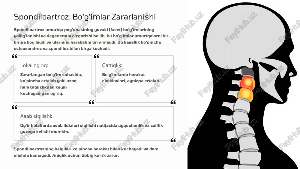 umurtqa kasalliklari: osteoxondroz, spondiloz, spondiloartroz - Page 5