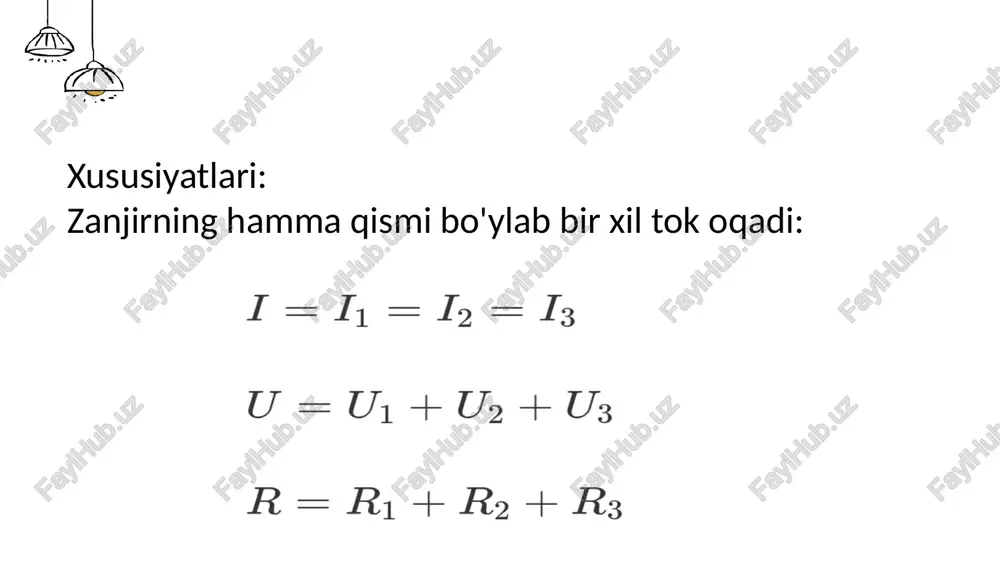 elektr o'tkazgichlar va ularning parallel hamda ketma-ket ulanishlari - Page 5