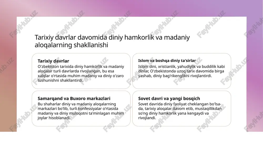 ozbekstonda konfessiyalararo diniy bagrikenglikning tarixiy tajribasi - Page 5