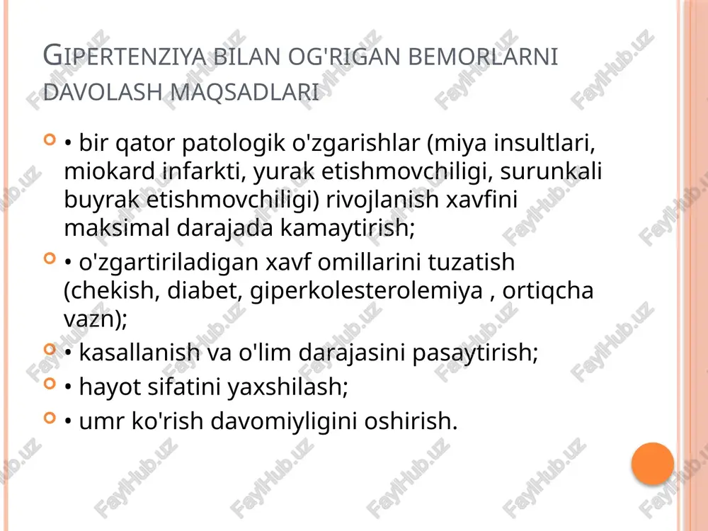 bo'lgan bemorlarda rivojlanadi; • neytropeniya ( agranulotsitoz ) - kollagenoz va buyrak funktsiyasi buzilgan bemorlarda preparatning yuqori dozalarini qabul qilishdan 3-6 oy o'tgach rivojlanadi (leykotsitlar formulasi preparatni qo'llash to'xtatilgandan keyin 3 oy ichida tiklanadi); • angioedema (yutish, nafas olishning to'satdan buzilishi, yuz, lablar, qo'llarning shishishi, ovozning xirillashi) - ayniqsa tez-tez boshlang'ich dozani qabul qilganda paydo bo'ladi (boshqa dorini buyurish kerak); • biokimyoviy ko'rsatkichlarning o'zgarishi (karbamid, kreatinin va kaliy kontsentratsiyasining oshishi, qonda natriyning kamayishi) - asosan buyrak funktsiyasi buzilgan bemorlarda; • paroksismal yo'tal (qusishgacha, samarasiz) - birinchi haftada paydo bo'ladi (preparat to'xtatilgandan keyin bir necha kun o'tadi). angiotensin ii retseptorlari blokerlari ace inhibitörleri - blokerlar uchun terapevtik ta'siri va ko'rsatmalariga o'xshash dorilarning yangi guruhi i turdagi angiotensin retseptorlari. ular adrenal korteks, qon tomirlari va yurak retseptorlarini blokirovka qiladi, aldosteronning chiqarilishini inhibe qiladi, organizmda natriy va suv ionlarini ushlab turishni oldini oladi va bccni kamaytiradi. losartan . arterial vazokonstriksiyani , periferik qon …
