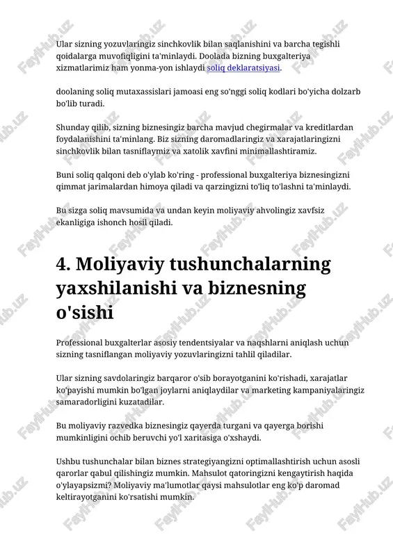 maqsadlaringiz uchun strategik yo'l xaritasi mavjud. bu professional buxgalteriyaning kuchi. 5. uzoq muddatda xarajatlarni tejash sizni eshitamiz - professional buxgalterni yollash birinchi qarashda qo'shimcha xarajatdek tuyuladi. ammo bu erda bir narsa bor: buxgalteriya hisobidagi xatolar va ularga rioya qilmaslik katta moliyaviy yo'qotishlarga olib kelishi mumkin. o'tkazib yuborilgan soliq imtiyozlari, kechiktirilgan hujjatlar uchun katta jarimalar yoki audit haqida o'ylab ko'ring. ushbu muvaffaqiyatsizliklar sizning daromadingizni professional buxgalteriya xizmatlari narxidan ko'ra ko'proq yo'qotishi mumkin. professional buxgalterlar xatolar sodir bo'lishidan oldin ularni aniqlashga o'rgatilgan. ular sizning kitoblaringiz to'g'ri va dolzarb bo'lishini ta'minlaydi. shunday qilib, jarimalar va auditlar xavfini minimallashtirish. bundan tashqari, ularning soliq qonunchiligi bo'yicha tajribasi sizga tegishli bo'lgan har bir chegirma va kreditni talab qilishga yordam beradi va soliq tejashingizni maksimal darajada oshiradi. aslini olganda, moliyaviy aniqlikka investitsiya qilyapsiz va xotirjamlik. bu haqda o'ylashning yana bir yo'li: professional buxgalterlar sizning qimmatli vaqtingizni daromad olishga e'tibor berish uchun bo'shatadi. asosiy biznesga sarflangan qo'shimcha soatlar …
