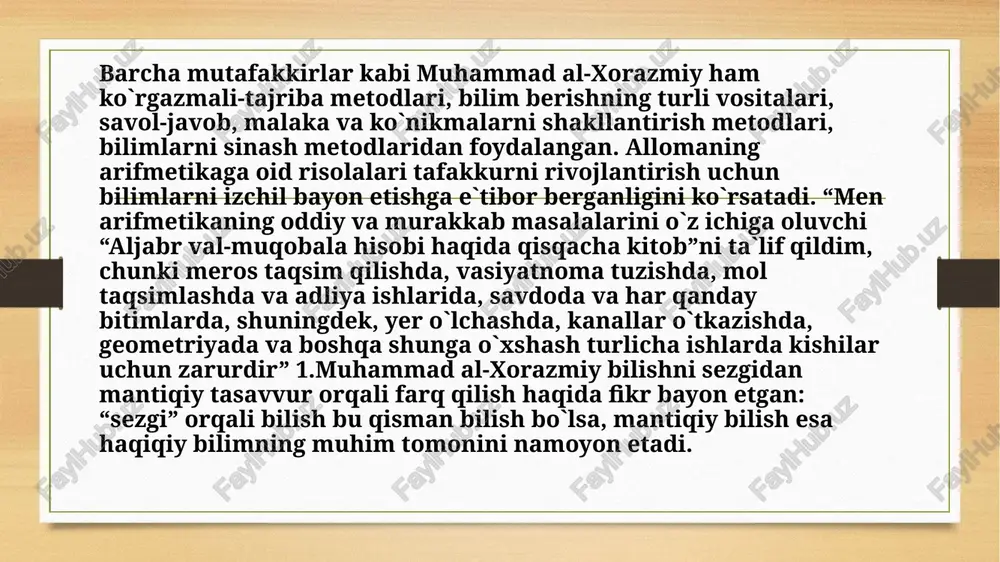 al-xorazmiy va beruniyning pedagogik g’oyalari - Page 5