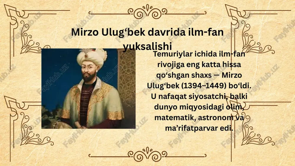 temuriylar davrida ilm fan va tarbiya - Page 5