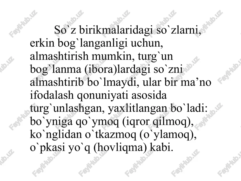 so’z birikmasi va turg’un bog’lanma - Page 5