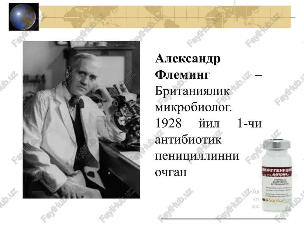 indan 5-8 marta kuchli. qon oqsillari bilan 90% bog'lanadi. gebdan o'tmaydi. davomiyligi 4-6 soat. dikloksatsillin-oksatsillinga nisbatan kuchliroq antimikrob ta'siriga ega, penitsillinaza ta'siriga chidamli, me'dada parchalanmaydi. mitdan yaxshi so'riladi. ampitsillin-gramm musbat va gramm manfiy mikroorganizimlarga (salmonella, shigellar, proteyining ba'zi shtamlari, ichak tayoqchasi, fridlender tayoqchasi va boshqalar) ta'sir etadi. lekin barcha yarim sun'iy penitsillinlar kabi, gramm musbat bakteriyalarga benzilpenitsillinga nisbatan susroq, lekin oksatsillin va metatsilinga nisbatan kuchliroq ta'sir ko'rsatadi. pentsillinaza hosil qiluvchi mikroorganizimlarga ta'sir etmaydi, oshqozonda parchalanmaydi. mitdan yaxshi, lekin boshqa penitsillinlarga nisbatan kam so'riladi. gebdan oksatsillinga nisbatan yaxshiroq o'tadi. qon oksillari bilan 10-30% bog'lanadi. ta'siri 4-8 soat. preparat kam zaxar bo'lib, bemorlar uni yaxshi qabul qiladi. chiqarilish shakli: qo'llanilishi nafas yo'li va lor a'zolari yallig'lanish kasalliklari (sinusit, tonzillit, faringit, o'rta otit, bronxit, pnevmoniya, o'pka abtsessi), buyrak va siydik chiqarish yo'llari infektsiyalari (pielonefrit, pielit, tsistit, uretrit), gonoreya, biliar sistema kasalliklari (xolangit, xoletsistit), tservitsit, teri va yumshoq to'qimalar infektsiyalari, impetigo, ikkilamchi dermatozlar; suyak-bo'g'im …