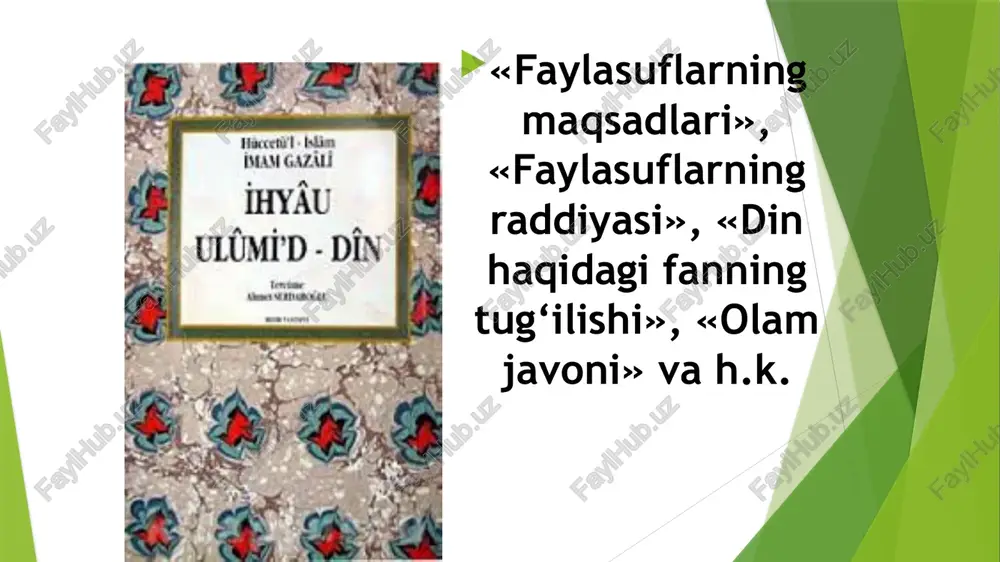 tomon qadam tashlash). tavbaning bugun, kelajak, o‘tmishg‘a bog‘liq jihatlari bor: mahbubdan to‘suvchi gunohlarni bugun tark qilyapsan; mahbubdan ayiruvchi gunohga kelgusida minba’d qaytmaslikka azm etding; shu azm o‘tmishdagi xatoning o‘nglanishiga umid uyg‘otadi. bu yaxshiliklarning avvali ilmdir. ilm deyilganda iymon va yaqin (shak-shubhasiz, aniq va haqiqiy bilish) nazarda tutilyapti. gunohlarning do‘zaxdan tinimsiz esib turadigan, badanlarni ilma-teshik qilib yuboradigan samum shamoli yanglig‘ halokatli ekanini tasdiqlash iymondir. bu tasdiqni ta’kidlab, shubhalardan butkul xalos bo‘lish va tasdiqning qalbni to‘la egallashi esa yaqindir. tavbaning vojibligi va fazilati bilgilki, tavbaning vojibligi oyat va xabarlarda bayon qilingan. basirati, ya’ni idrok va zehn quvvati ochilgan kishiga bu narsa kunday ravshan. alloh ko‘ksiga iymonni joylagan inson uning nuri bilan oldidagi jaholat zulmatlarini yorib o‘tishga, har qadamda dovdirab, yetakchiga ehtiyoj sezavermasdan, sabot bilan dadil yurishga qodir bo‘ladi. shunga ko‘ra, solik, ya’ni oxirat yo‘lchisi ikki xil: ko‘zi ojiz kishi kabi doimo, har qadamda yetovga muhtoj bo‘lishi yoxud avval hidoyat topib, so‘ng nafsini …