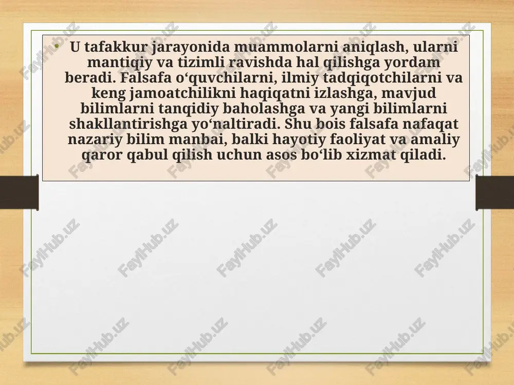 falsafaning mohiyati va jamiyat taraqqiyotidagi roli - Page 5
