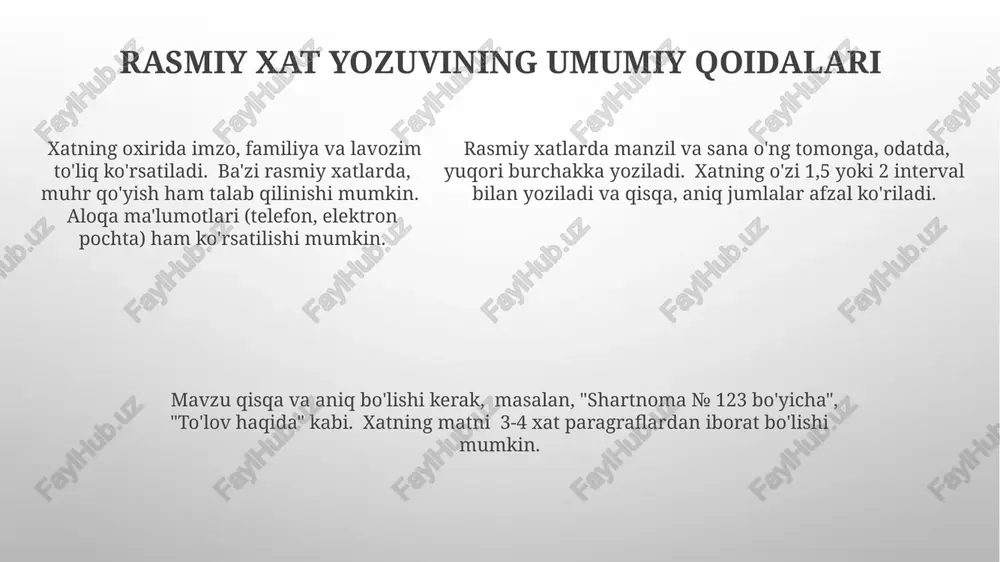 ózbek tilining rasmiy ish qog'ozlari uslubi - Page 5