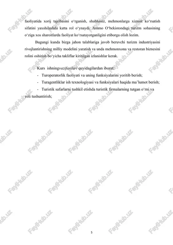 evosita va bilvosita turistlar xavfsizligini ta’minlash bilan bog’liq davlat va jamoa tarkiblari yordamida amalga oshiriladi. bular huquqiy, tartibni saqlash kuchlari (militsiya, razvedka xizmatlari) jinoyatchilikning oldini oladi; bojxona tarkibi – bular eksport - import, kontrabanda bilan kurashadilar; qutqaruv xizmatlari (tog’ hududlarida, o’rmonlarda, yong’indan, tibbiy, fhv va boshqalar.) – odamlarni tabiiy ofatlar va texnogen xavflari mavjud joylardan qutqaradilar. tashqi ishlar vazirligi – vaqtinchalik kelgan mamlakatda har xil holatlarga tushib qolgan fuqarolarga konsullik himoyasi xizmatini taqdim etadilar. soliq qo’mitasi – iqtisodiy jinoyatchilikka qarshi kurashadi, standartlashtirish xizmati – iste’molchilarga taklif etiladigan tovar va xizmatlar soni va sifatini nazorat qiladi, prokuratura – davlat va shaxsga qarshi harakatlarni oldini oladi, veterinariya va sanepidemiologiya xizmati – sanitariya talablarini tekshiradi va b. 3. mikrodarajadagi tashkiliy mexanizm asosida. bu sayohatchilarga bevosita xizmatlar taklif etuvchi turistik korxonalardir. masalan: turfirma marshrutni sertifikatlaydi, sug’urta kompaniyasi – sayohatchi hayotini sug’urtalaydi, mehmonxona yong’in va epidemiologik xavfsizlikni ta’minlaydi, avtotransport korxonalari mashinalarning texnik holatini tekshiradi. mahalliy …