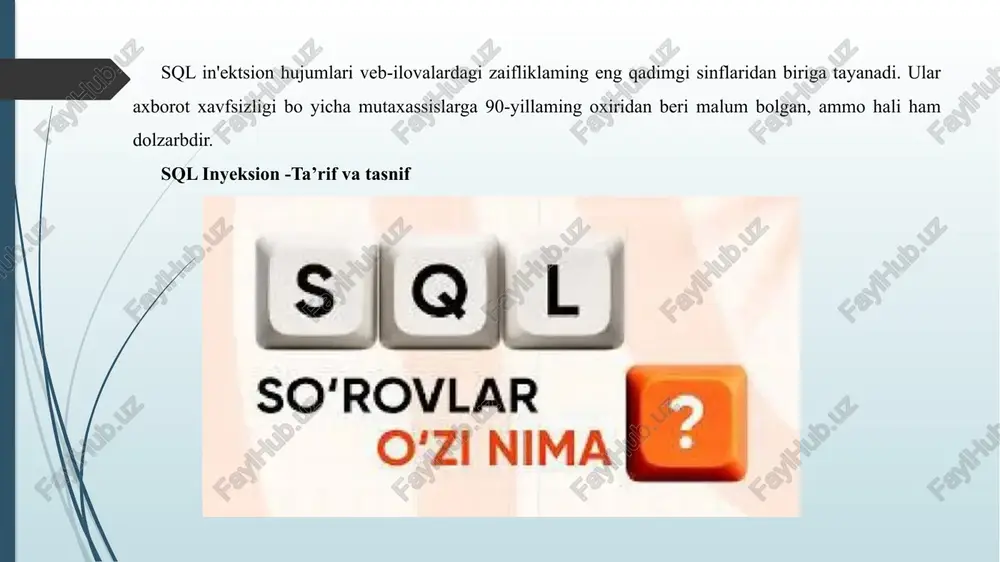 sql ineksiya tahdidi va undan himoyalanish usullari. - Page 5