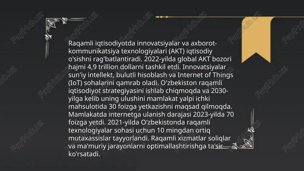 raqamli iqtisodiyot va akt o'rtasidagi o'zaro bog'liqlik - Page 5