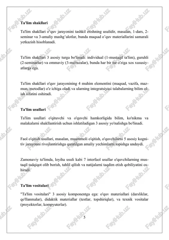 ika: oliy oʻquv yurtlari uchun darslik. xasanboyev j., sariev s., toshkent: fan, 2006. 4 0 0 0 7