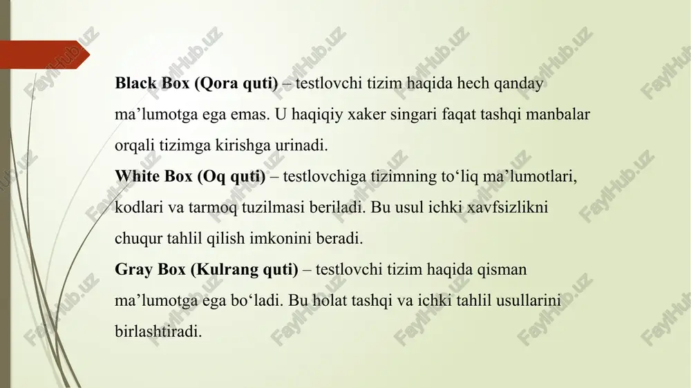 pentesting usul va vositalarining tahlili - Page 5