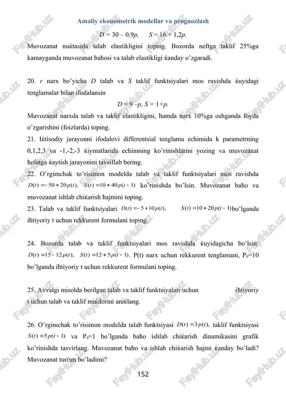 amaliy ekonometrik modellar va prognozlash - Page 5