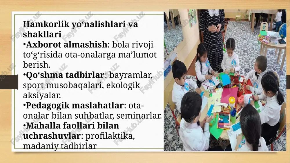 mahalla, oilava maktabgacha ta'lim tashkiloti hamkorligi - Page 5