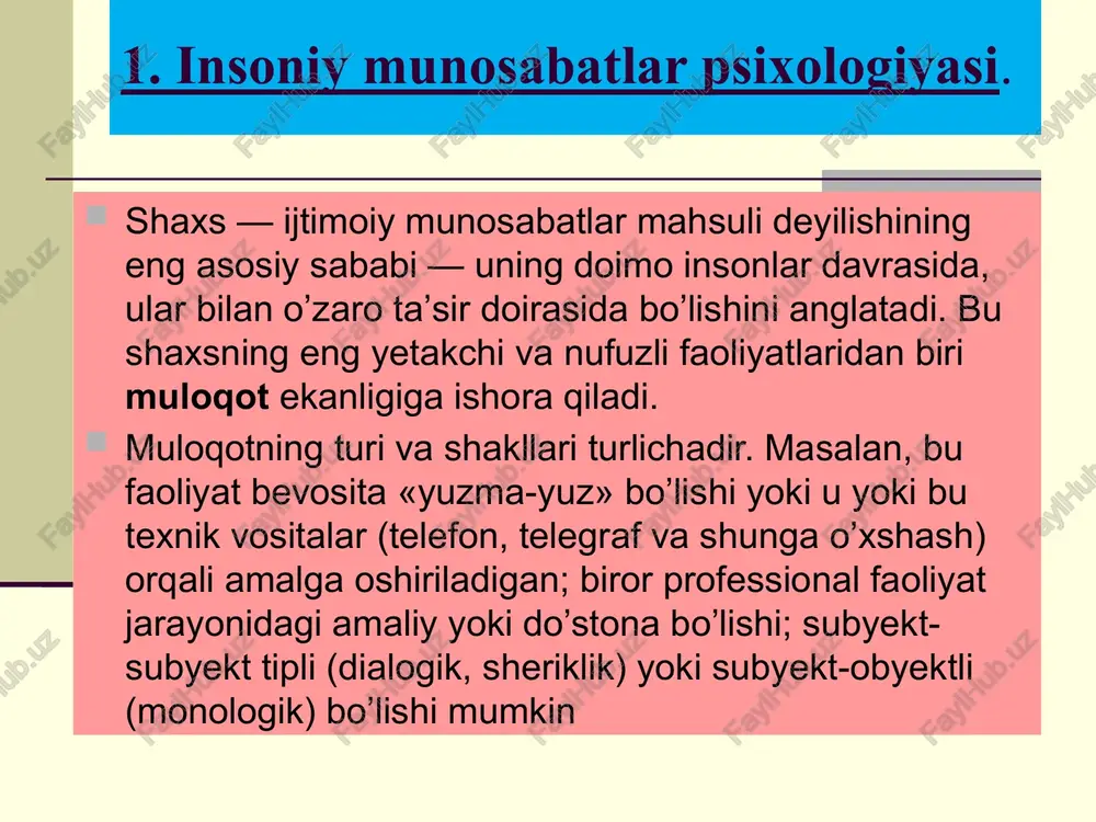 ufi a.shopengauer «odamlarni o’zingiz to’g’ringizda yaxshi fikrga ega bo’lishlarini xohlasangiz, ularni tinglang» deb yozgan ekan. darhaqiqat, agar siz kuyunib gapirsangizu, suhbatdoshingiz sizni tinglamasa, boshqa narsa bilan ovora bo’laversa, undan ranjiysiz, nafaqat ranjiysiz, balki u bilan aloqani ham uzasiz. o’qituvchi gapirayotgan paytda uni tinglamaslik odobsizlikning eng keng tarqalgan ko’rinishi deb baholanishini bilasizmi? nima uchun biz ko’pincha yaxshi gapiruvchi, so’zlovchi bo’la olamiz-u, yaxshi tinglovchi bo’la olmaymiz? psixologlarning fikricha, asosiy xalaqit beruvchi narsa — bu bizning o’z fikr-o’ylarimiz va xohishlarimiz og’ushida bo’lib qolishimizdir. shuning uchun ham ba’zan rasman sherigimizni tinglayotganday bo’lamiz, lekin aslida hayolimiz boshqa yerda bo’ladi. tinglashning ham xuddi gapirishga o’xshash texnikasi, usullari mavjud. ularning turi ham ko’p, lekin asosan biz kundalik hayotda uning ikki usulini qo’llaymiz: so’zma-so’z qaytarish va boshqacha talqin etish. birinchisi, suhbatdosh so’zlarining bir qismini yoki yaxliticha qaytarish orqali, sherikni qo’llab-quvvatlashni bildiradi. ikkinchi usul esa — sherigimiz so’zlarini tinglab, undagi asosiy g’oyani muxtasar, o’zimizning talqinimizda ifoda etish. ikkala usul …
