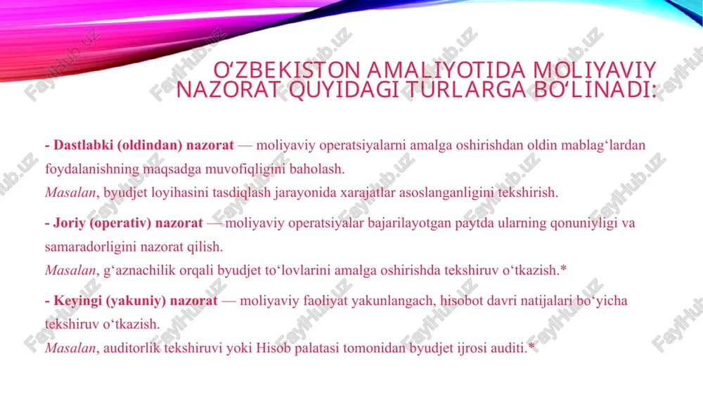 o‘zbekiston respublikasi moliyaviy nazorat tizimida g‘orini audit - Page 5