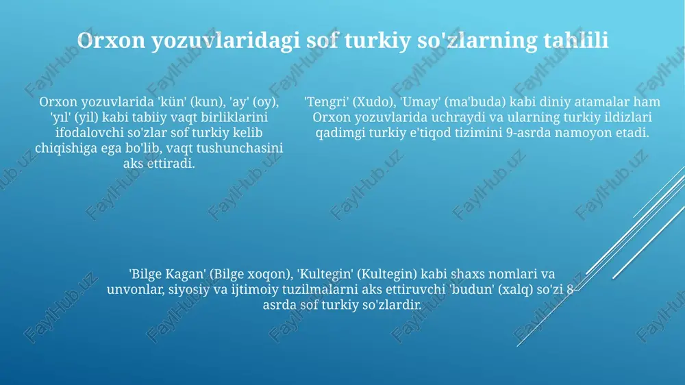 orxon yozuvlarida sof turkiy so'zlarni aniqlash usullari - Page 5