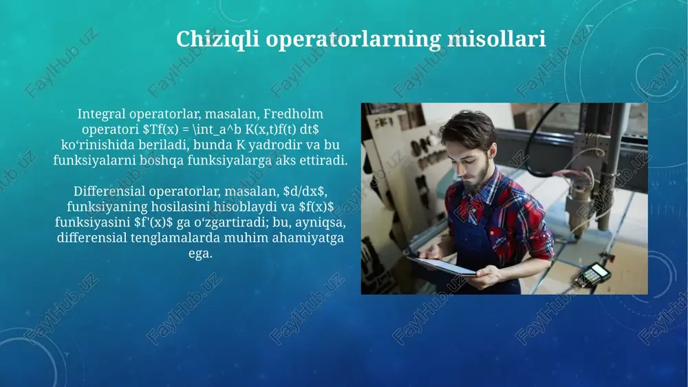 chiziqli operator haqida tushuncha - Page 5