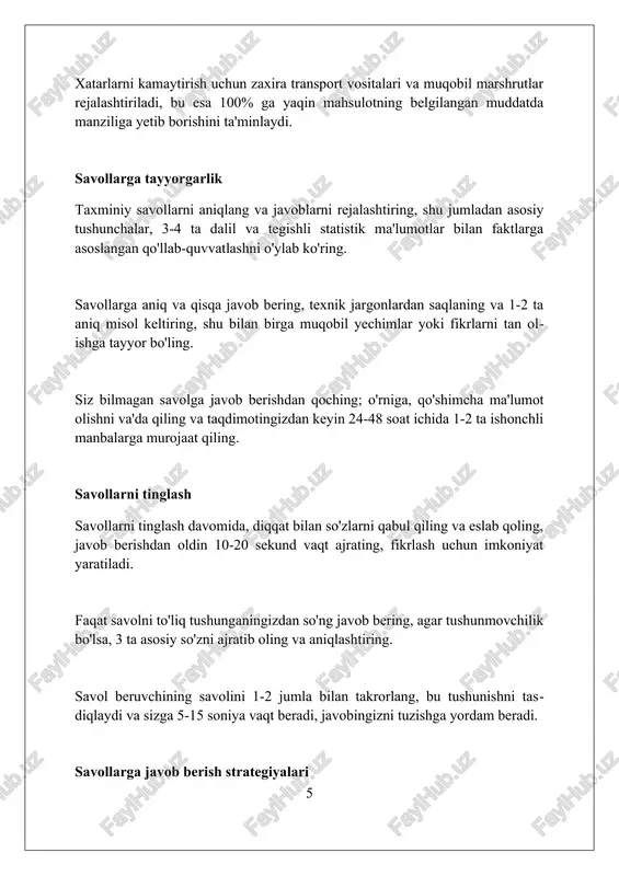 honchni oshiradi va samarali muloqotni ta'minlaydi. foydalanilgan adabiyotlar 1. de yang, p. (2010). muloqot mahorati: qanday qilib savollarga samarali javob berish va yangiliklarni taqdim etish. mcgraw-hill. 2. garner, b. a. (2016). zamonaviy huquqiy yozuv. oxford university press. 3. xellman, k. (2006). ommaviy nutq: texnika va strategiyalar ( 0 0 0 ) ( 7 )