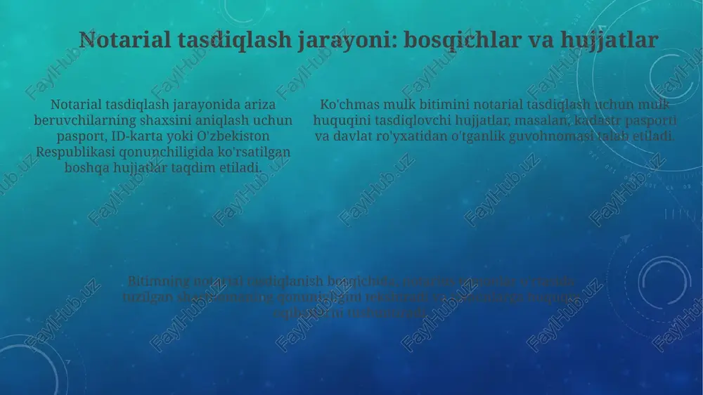koʻchmas mulk bitimlarini notarial tasdiqlash - Page 5