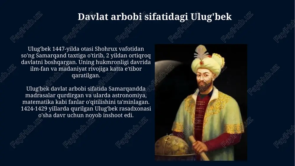 mirzo ulug'bek-davlat arbobi va buyuk olim - Page 5