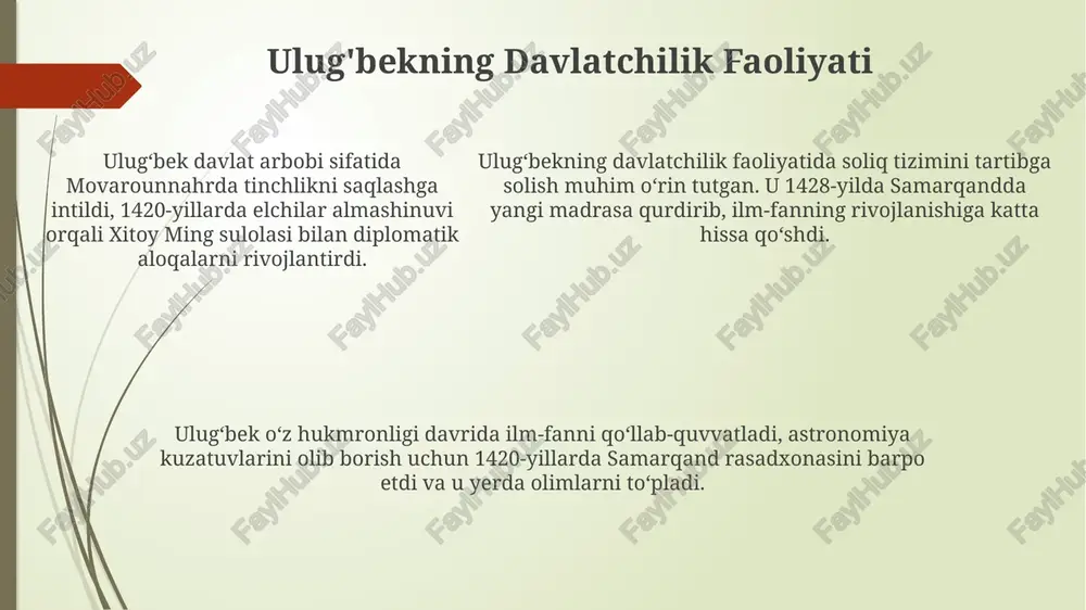 mirzo ulug'bek-davlat arbobi va buyuk olim - Page 5