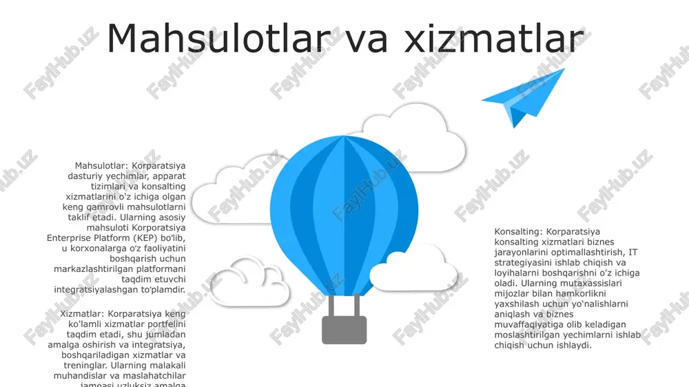 qiymat yondashuvi: aktsiyadorlar va jamiyat uchun uzoq muddatli qiymat yaratish uchun asosiy biznes strategiyalariga ijtimoiy va ekologik muammolarni integratsiyalashga qaratilgan. manfaatdor tomonlarning ishtiroki: aktsiyadorlardan tashqari manfaatdor tomonlar, shu jumladan xodimlar, mijozlar, etkazib beruvchilar va jamoalar bilan munosabatlarni o'rnatish va hamkorlik qilish, ularning manfaatlari va tashvishlarini tushunishga urg'u beradi. 03 triple bottom line: barqarorlikning uch o'lchovini - iqtisodiy, ekologik va ijtimoiy - ko'rib chiqadi va barcha uch o'lchov bo'yicha muvozanatli ishlashga erishishga qaratilgan. barqarorlik barqarorlik: resurslarni saqlash va atrof-muhitga ta'sirni minimallashtirish uchun ekologik jihatdan ongli amaliyotlarni qo'llash. korporativ mas'uliyat: manfaatdor tomonlarning manfaatlarini va jamiyatga ta'sirini hisobga olgan holda, tadbirkorlik sub'ekti sifatida axloqiy va mas'uliyatli xatti-harakatlarni qo'llab-quvvatlash. "korporatsiya": barqaror va mas'uliyatli amaliyotlarga intilayotgan, qisqa muddatli daromadlardan ko'ra uzoq muddatli qiymat yaratishga ustuvor ahamiyat beradigan tashkilotlar. s w o t swot innovatsiya innovatsiyalarga strategik e'tibor: innovatsiyalar, korporatsiya tadqiqot va ishlanmalarga faol sarmoya kiritadi, tashkilot ichida innovatsiyalar va ijodkorlik madaniyatini rivojlantiradi. sanoatning yetakchi yechimlari: …
