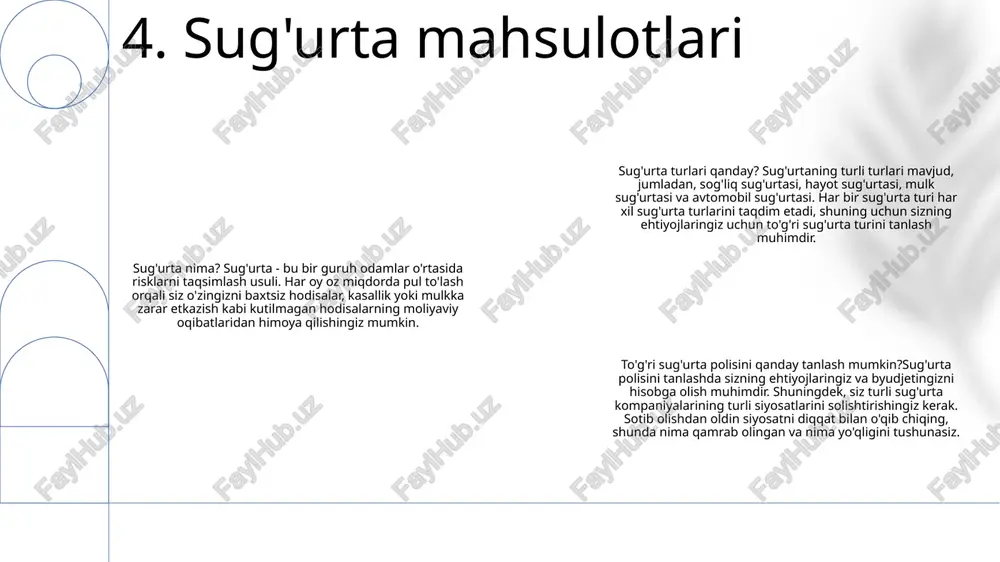 sug'urta mohiyati va funksiyalariga 10 ta savol javoblari bilan - Page 5