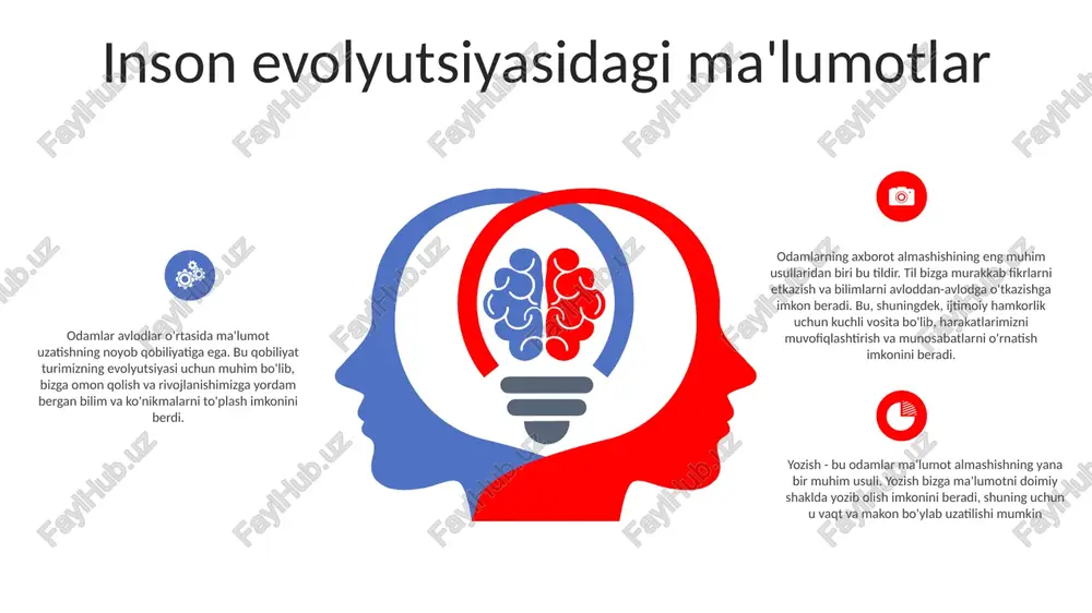 bilim va g'oyalarga ega bo'lish odamlarga o'z qarashlarini kengaytirish, an'anaviy donolikka qarshi turish va oqilona qarorlar qabul qilish imkonini beradi. axborotning haddan tashqari yuklanishi va ijtimoiy oqibatlar: axborot ko'p foyda keltirgan bo'lsa-da, ma'lumotlarning ko'payishi va noto'g'ri ma'lumotlar ham muammolarni keltirib chiqarishi mumkin axborot va iqtisodiy rivojlanish contents title iqtisodiy rivojlanish va axborotning roli: axborot iqtisodiy taraqqiyotning muhim katalizatoridir. bu bozorning samarali ishlashiga yordam beradi, innovatsiyalarni rag'batlantiradi va tadbirkorlikni rivojlantiradi. to‘g‘ri va o‘z vaqtida axborot olish korxonalarga strategik qarorlar qabul qilish va o‘zgaruvchan bozor sharoitlariga moslashish imkonini beradi. axborot inson hayotining ajralmas jihati sifatida: axborot inson mavjudligida hal qiluvchi rol o'ynaydi, bizning fikrlarimiz, harakatlarimiz va qarorlarimizni shakllantiradi. bu odamlarga o'z atrofidagi murakkabliklarni navigatsiya qilish va ongli tanlov qilish imkoniyatini beradi. axborot imkoniyatlarni kengaytirish manbai sifatida: axborot odamlarga zamonaviy iqtisodiyotda muvaffaqiyatga erishish uchun zarur bo'lgan bilim va ko'nikmalarni taqdim etish orqali ularga imkoniyatlar beradi axborot va sog'liqni saqlash axborot - bu sog'liqni …