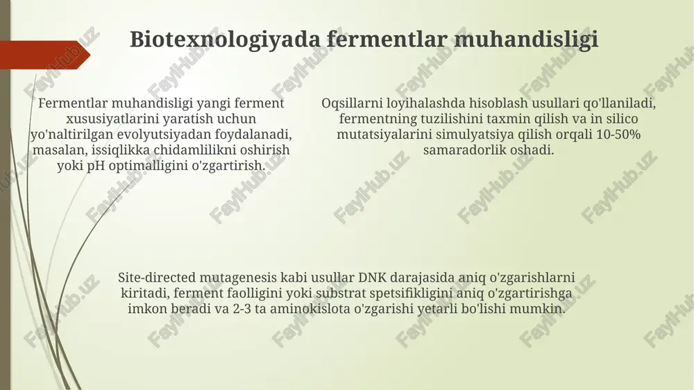 zamonaviy biotexnologiyada fermentlarning o'rni - Page 5