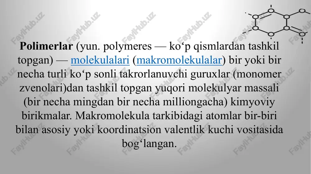 polimerlar fizikasi paydo bo’lish tarix - Page 5