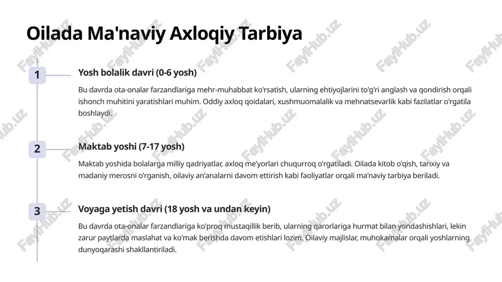 korlik va innovatsion ijtimoiy xizmatlar orqali yoshlarda ma'naviy qadriyatlarni amalda qo'llash ko'nikmalari shakllantiriladi. shaxsga yo'naltirilgan yondashuv sun'iy intellekt va katta ma'lumotlar texnologiyalari yordamida har bir shaxsning individual xususiyatlari, qiziqishlari va ehtiyojlarini hisobga olgan holda ma'naviy axloqiy tarbiya dasturlarini ishlab chiqish imkoniyati paydo bo'ladi. 11 image1.png image2.png image3.png image4.png image5.png image6.png image7.png image8.png image9.png image10.png image11.png image12.png image13.png image14.png image15.png image16.png image17.png image18.png image19.png image20.png