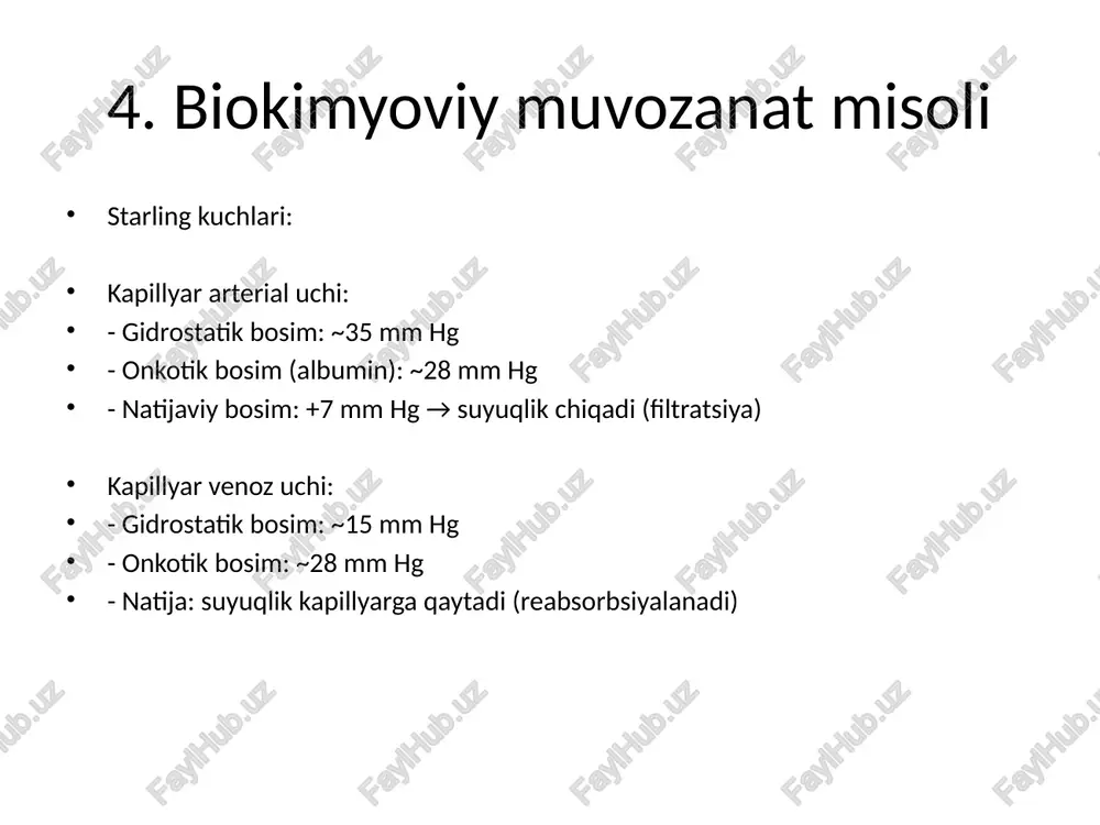 qonning osmotik bosimini saqlashda albuminning roli - Page 5