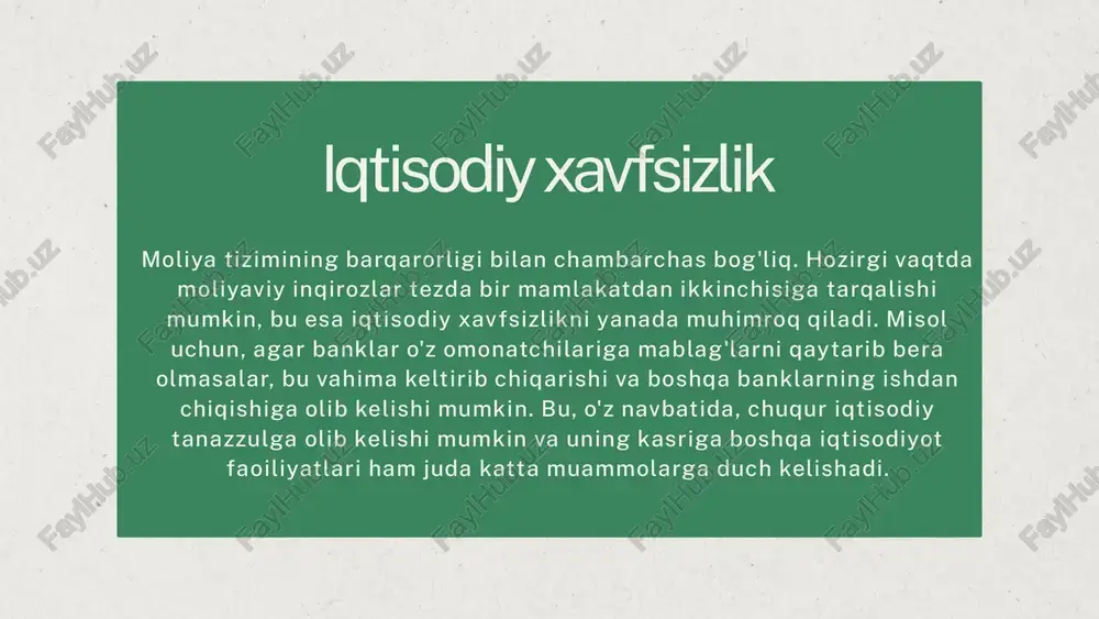 moliya va kredit sohasidagi iqtisodiy xavfsizlik - Page 5