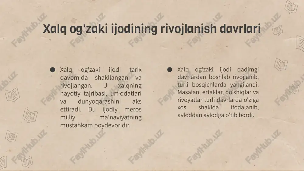 xalq og'zaki ijodi–ma'naviyat poydevori - Page 5